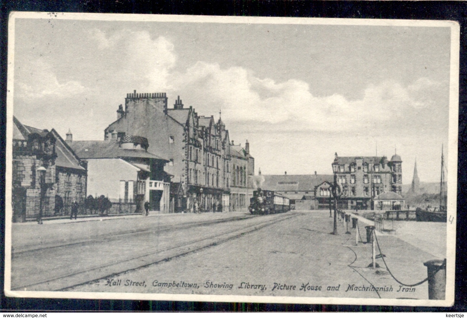 Great Britain - Schotland - Campbeltown Argyllshive  - Hall Street Library - Machrihanish Train - Trein Zug - 1915 - Andere & Zonder Classificatie