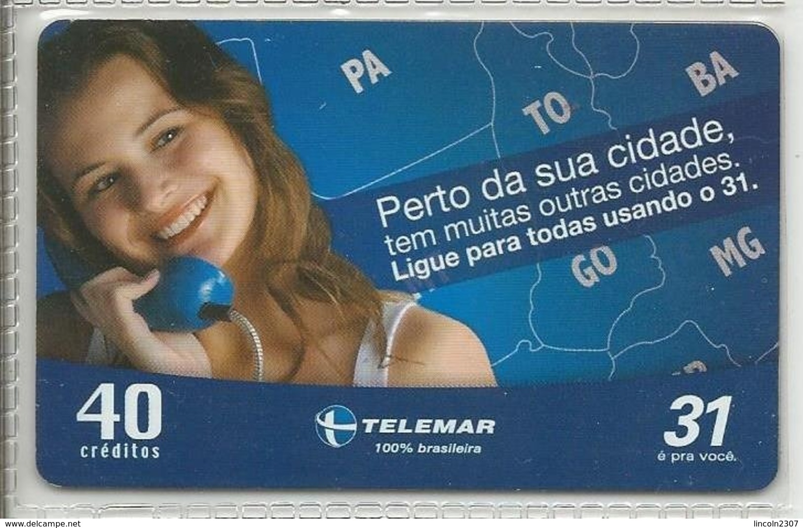 LSJP BRAZIL PHONECARD WOMAN AND PHONE TELEMAR - Brasilien