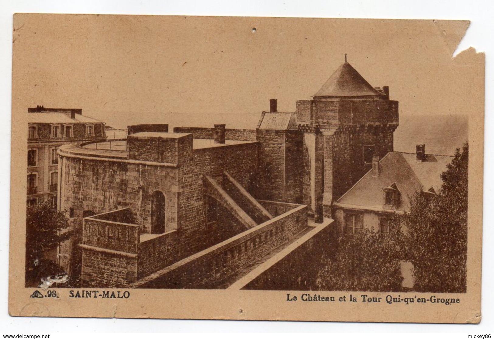 Saint Malo --1948--Beau Cachet "St MALO ROCABEY" Sur Type Marianne Gandon Le Tout Sur Carte Postale De St Malo - Cachets Manuels