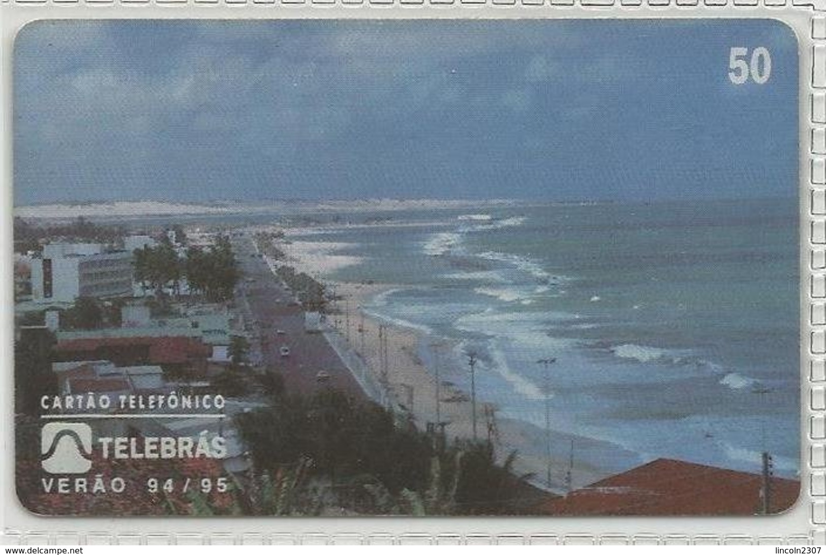 LSJP BRAZIL PHONECARD BEACH MEIO NATAL TELEBRAS - Brasilien