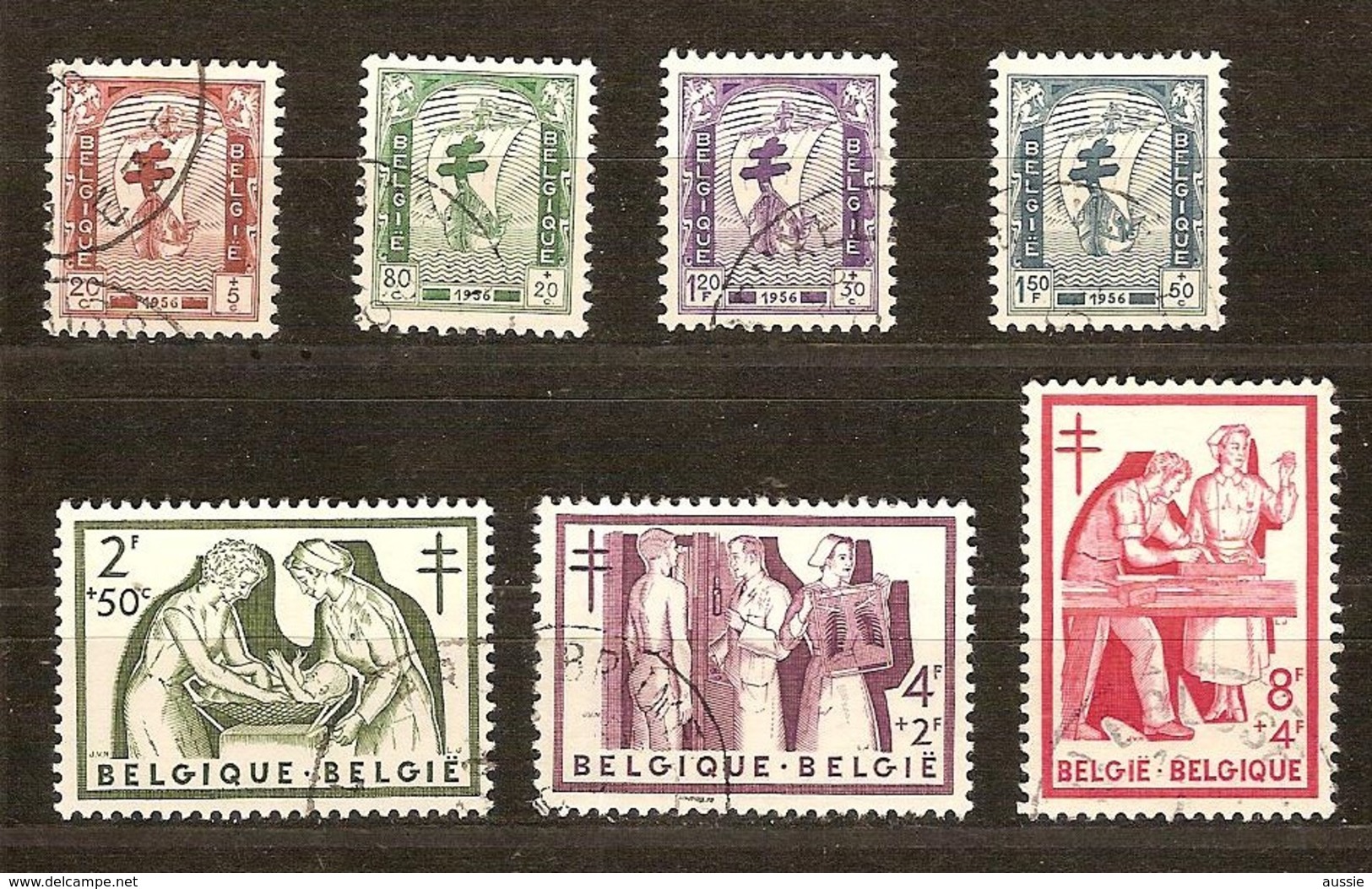 Belgie Belgique 1956  Yvertn° 998-1004 (°) Used Cote 24 Euro - Gebraucht