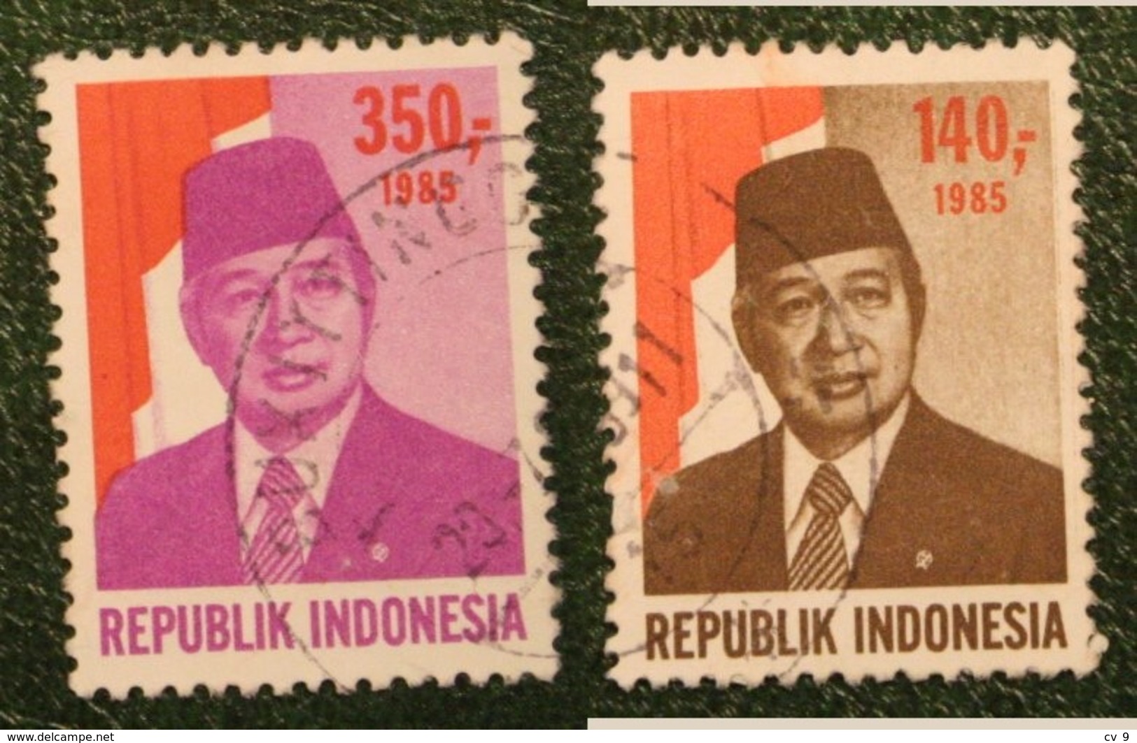 140 + 350 R President Suharto (Mi 1168 + 1169) 1985 Used Gebruikt Oblitere Indonesie / Indonesien / Indonesia - Indonesien