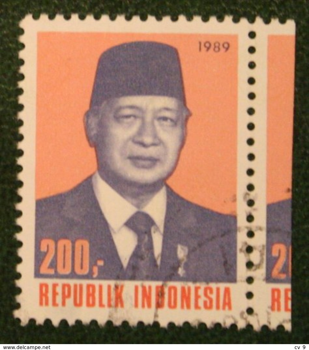 200 R President Suharto (Mi 1333) 1989 Used Gebruikt Oblitere Indonesie / Indonesien / Indonesia - Indonesien