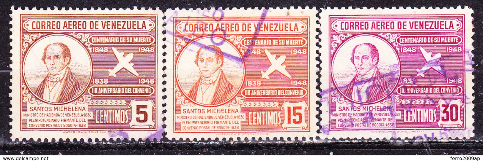 Venezuela 1949 -Posta Aerea  Usati - Venezuela