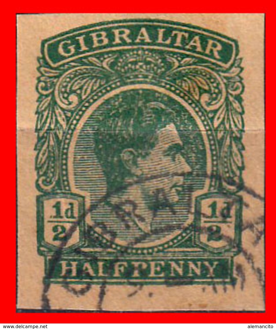 GIBRALTAR SELLO 1 / 2D KGV TAMAÑO C  TARJETA POSTAL.AÑO 1912 - Gibraltar