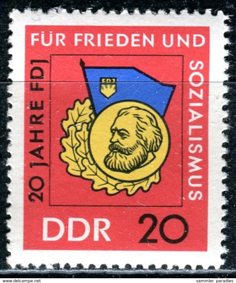 DDR - Mi 1167 - ** Postfrisch (E) - 20Pf              20 Jahre FDJ - Ungebraucht