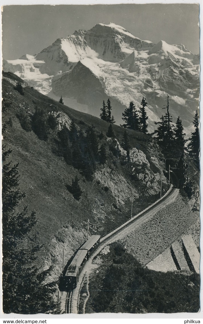 Schynige Platte Mit Jungfrau Bahn - Gelaufen - Militärische Feldpost - Trains