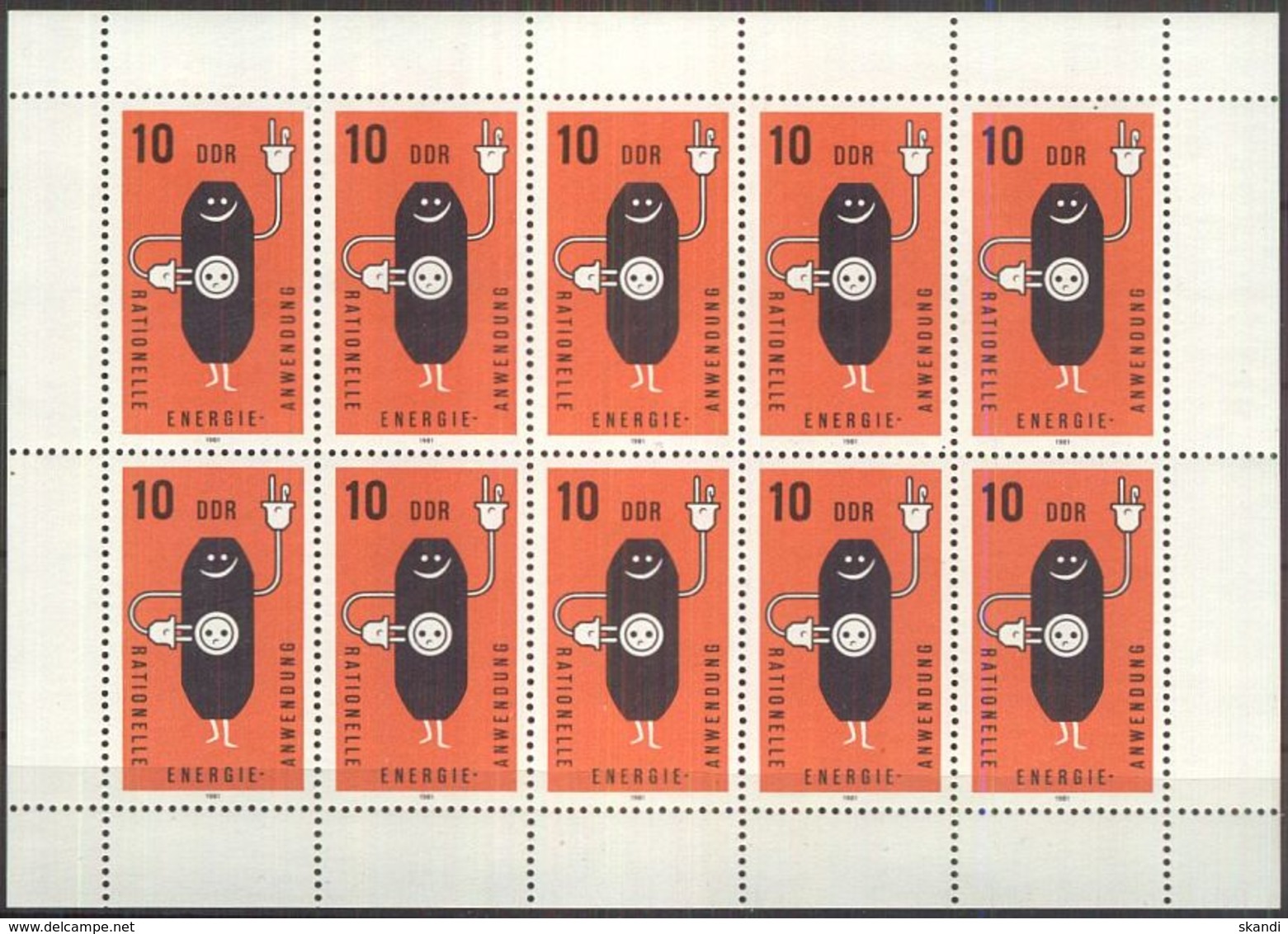 DDR 1981 Mi-Nr. 2601 Kleinbogen ** MNH - 1981-1990