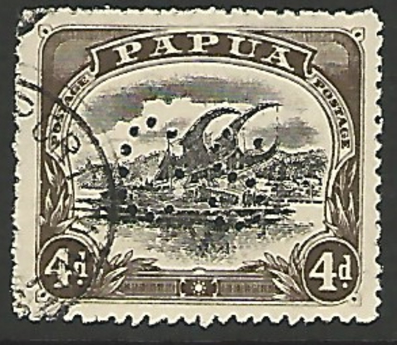 Papua 1910 (SG O33) Fine Used Single - Papua New Guinea