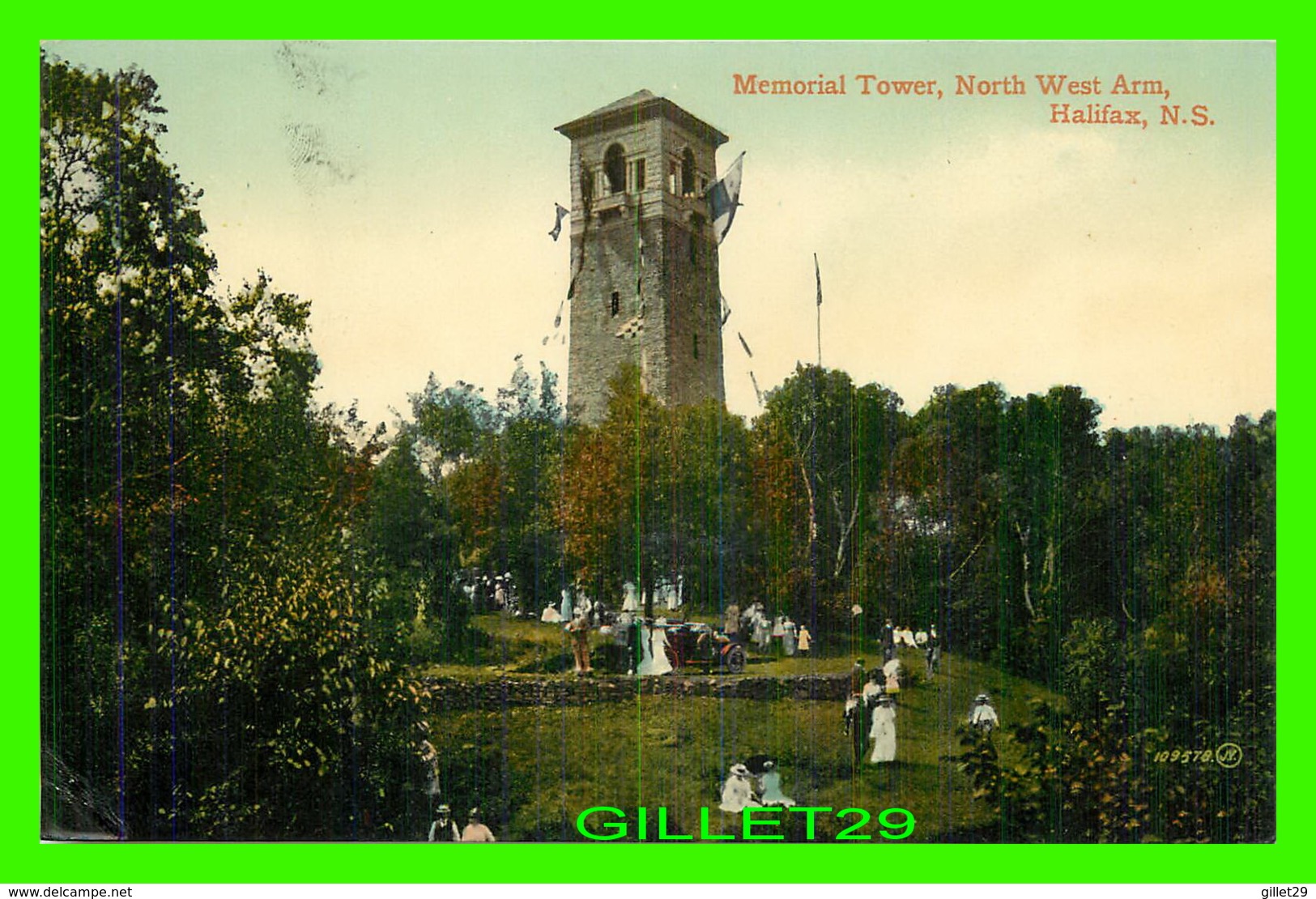 HALIFAX, NOVA SCOTIA - MEMORIAL TOWER, NORTH WEST ARM - ANIMATED -  THE VALENTINE & SONS PUB. CO LTD - - Halifax