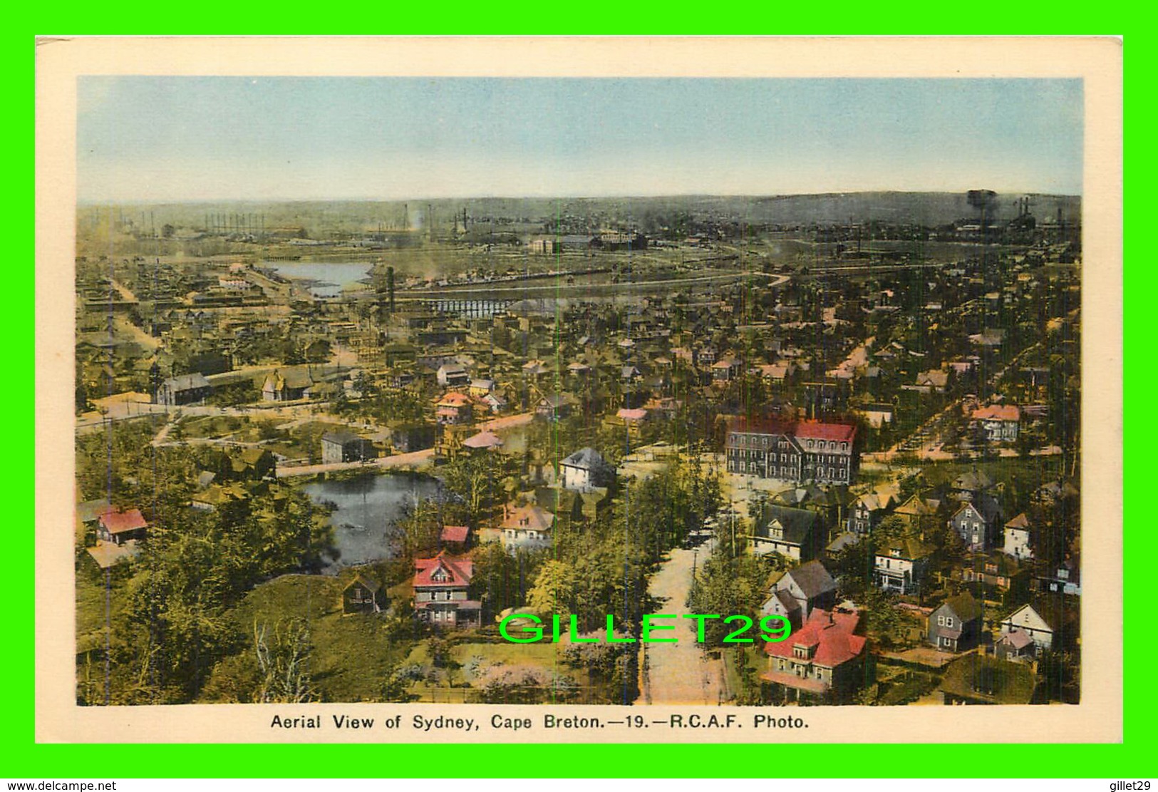 SYDNEY, NOVA SCOTIA - AERIAL VIEW OF SYDNEY - R.C.A.F. PHOTO - PECO - - Cape Breton
