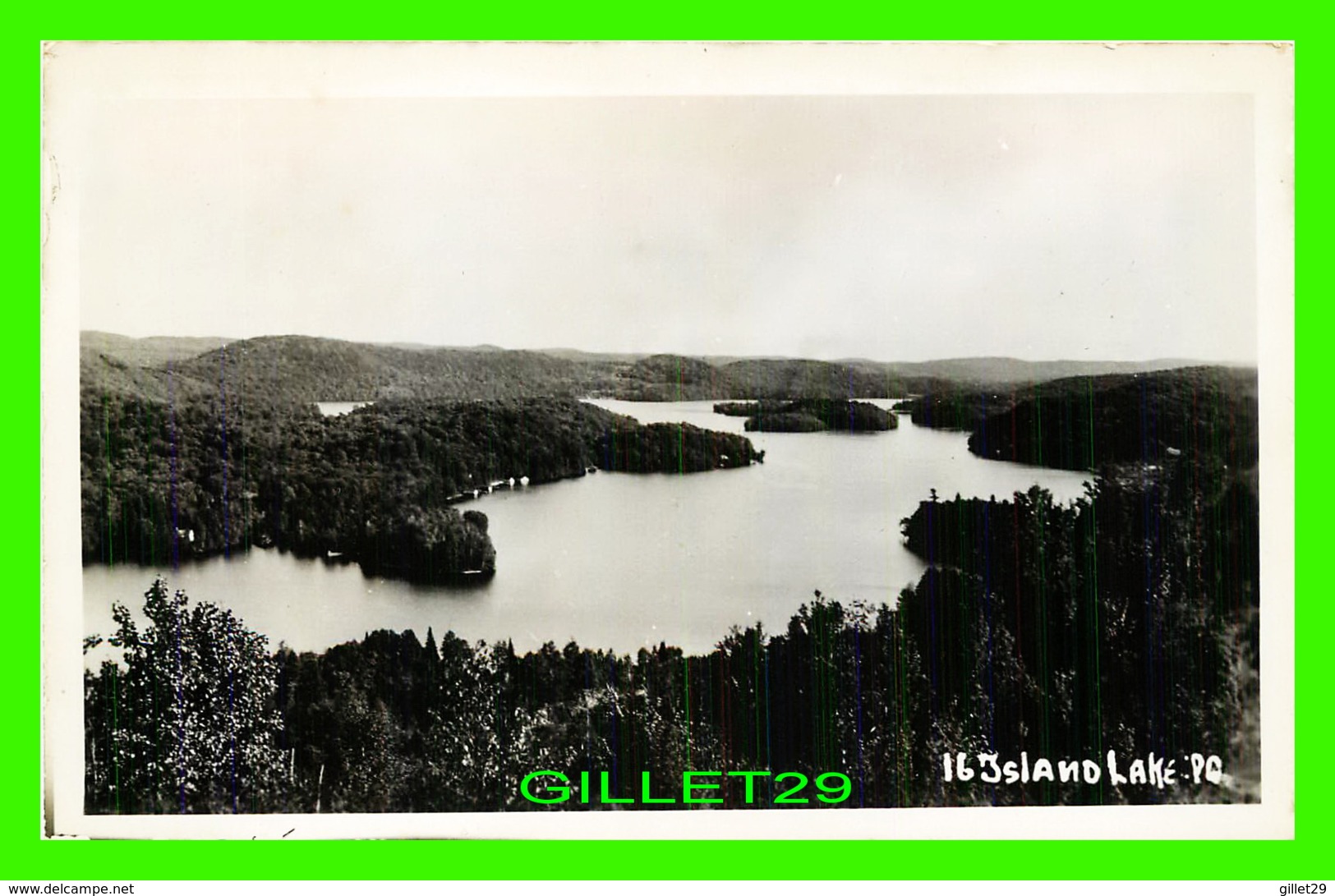 16 ISLAND-LAKE, QUÉBEC - LOOK AT THE LAKE & COTTAGES - REAL PHOTO - - Autres & Non Classés