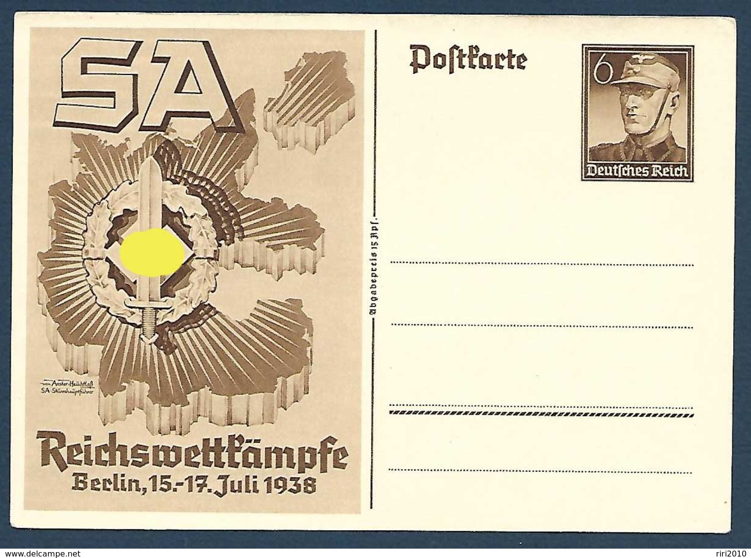 Allemagne - Reichswettkämpfe Berlin Juli 1938 - Oorlog 1939-45