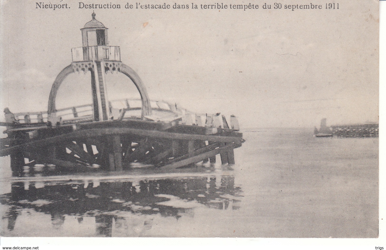 Nieuport - Destruction De L'Estacade Dans La Terrible Tempête Du 30 Septembre 1911 - Nieuwpoort