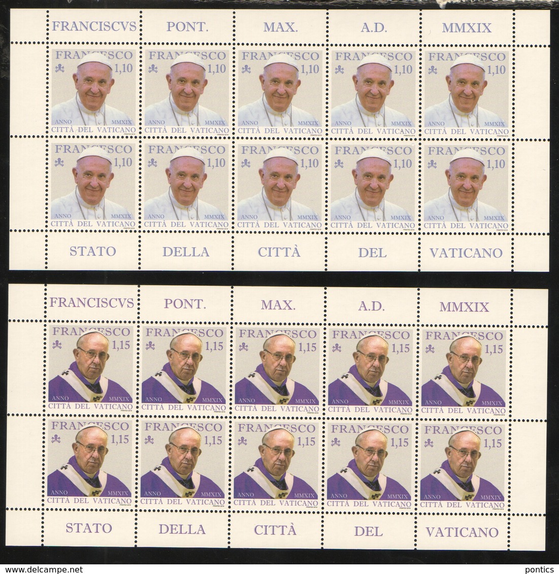 2019 - VATICAN - VATICANO - VATIKAN - S01 - MNH - SET OF 40  STAMPS ** - Nuovi