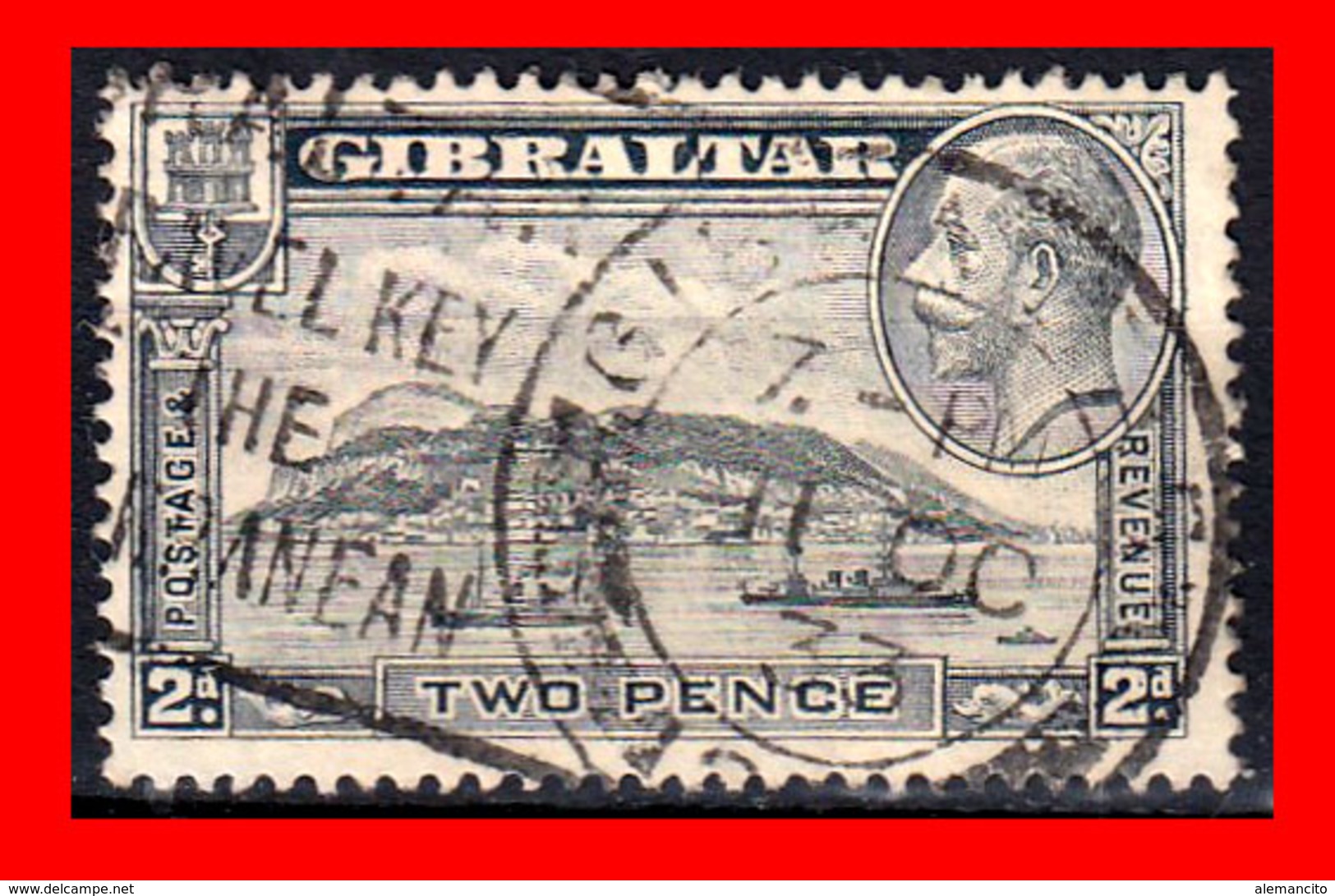 GIBRALTAR SELLO 1931 -1933 TWO PENCE   THE GIBRALTAR ROCK - Gibraltar