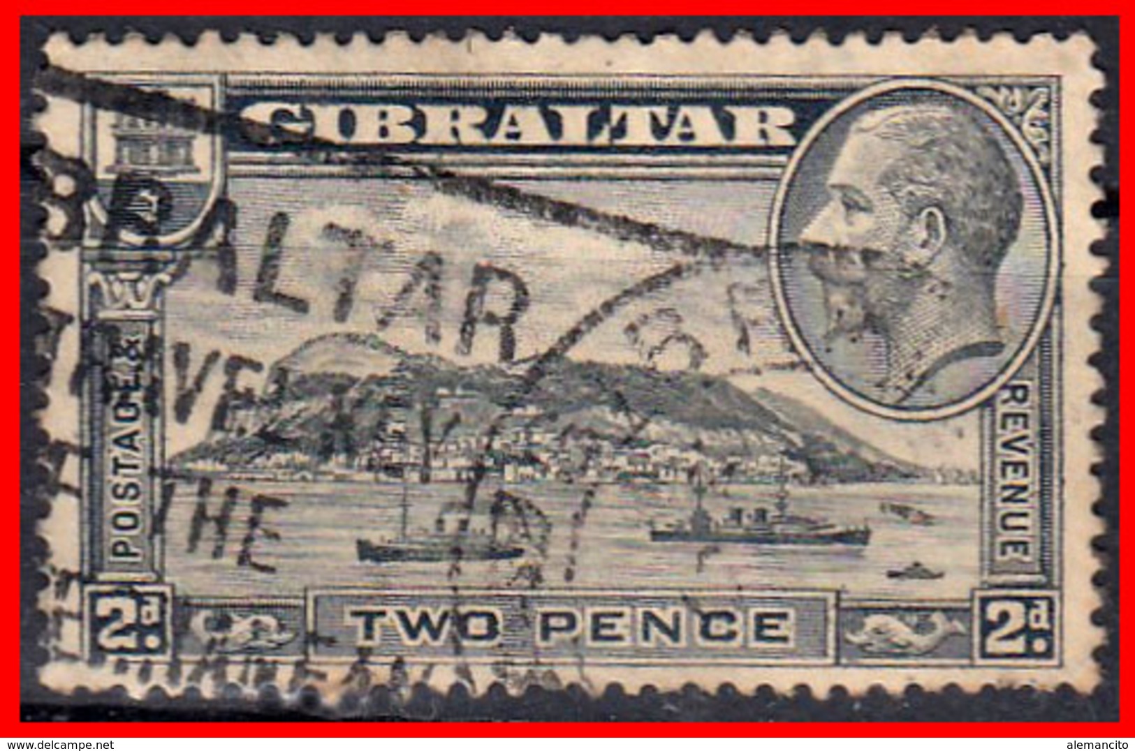 GIBRALTAR SELLO 1931 -1933 TWO PENCE   THE GIBRALTAR ROCK - Gibraltar
