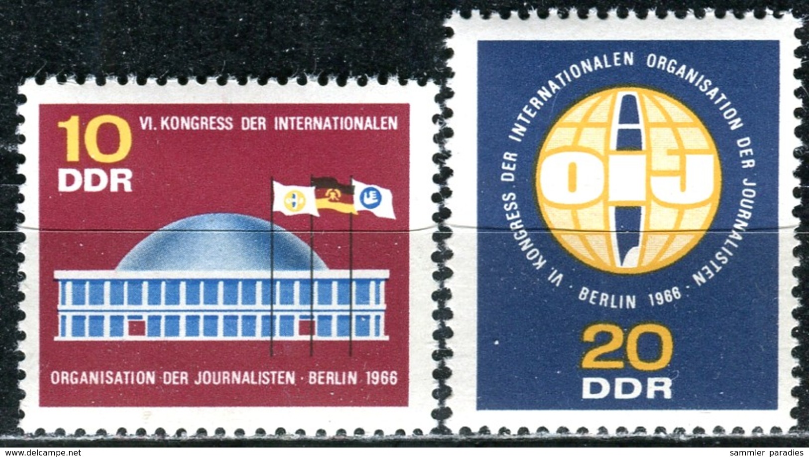 DDR - Mi 1212 / 1213 - ** Postfrisch (B) - 10-20Pf                 OIJ Kongreß - Unused Stamps