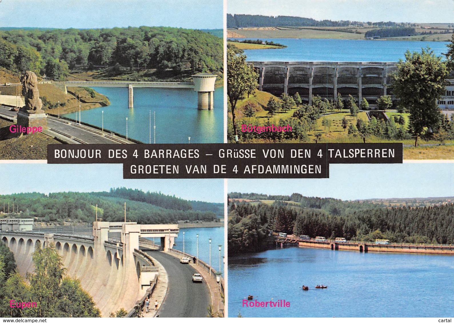 CPM - Bonjour Des 4 Barrages (Gileppe, Bütgenbach, Eupen, Robertville) - Andere & Zonder Classificatie