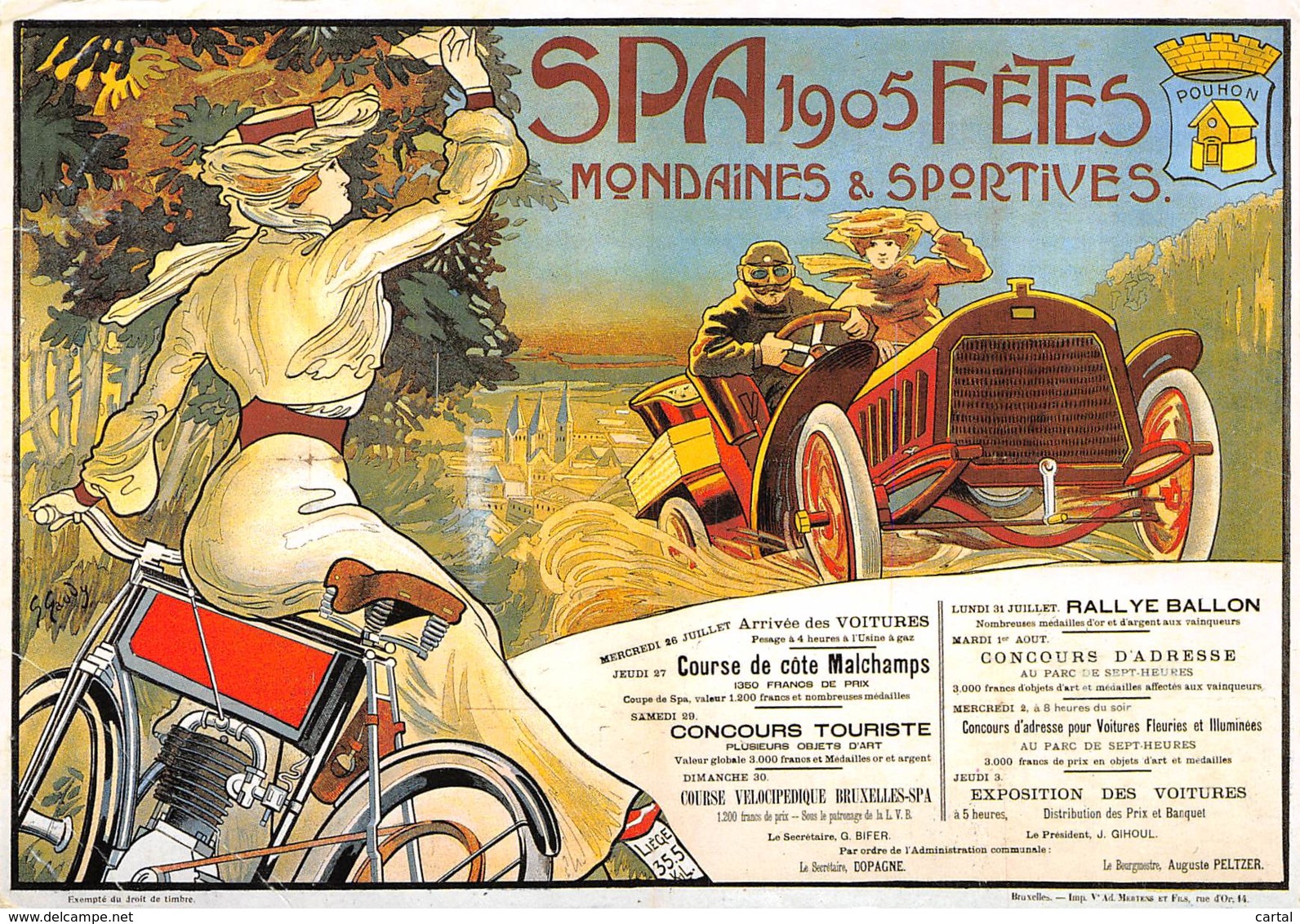 CPM - SPA - 1905 - FÊTES - Mondaines & Sportives (Ancienne Affiche 190, Coll. Musée De La Ville D'Eaux à SPA) - Spa