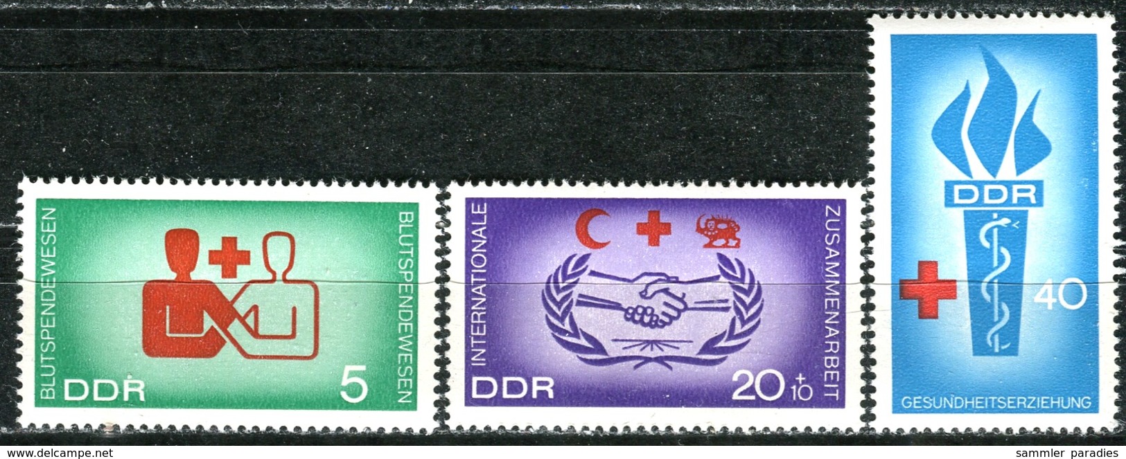 DDR - Mi 1207 / 1209 - ** Postfrisch (A) - Blutspendewesen - Ungebraucht