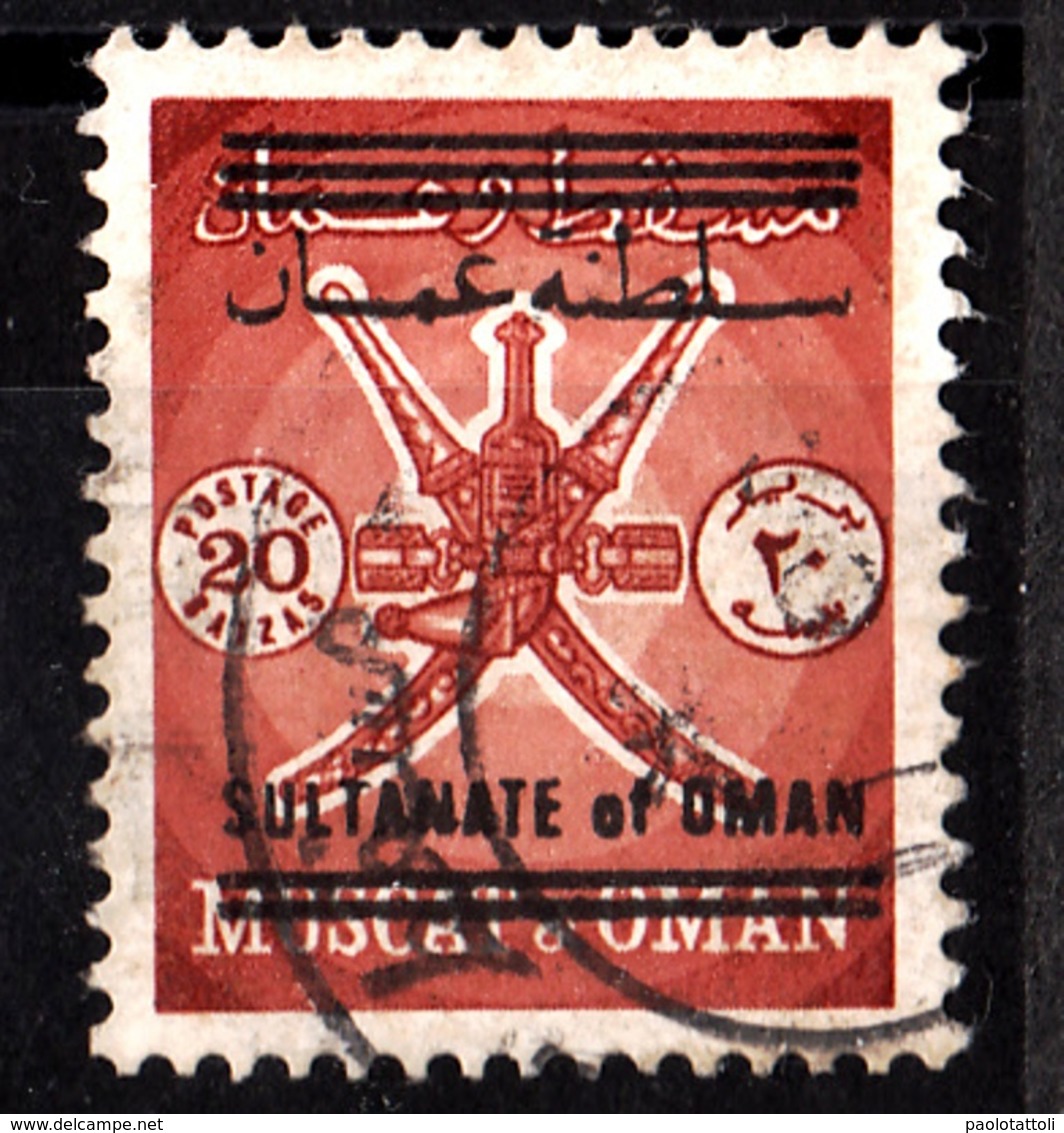 Oman,- Definitive By 20 Baizas. Overprinted Sultanate Of Oman. Cancelled NH. - Oman