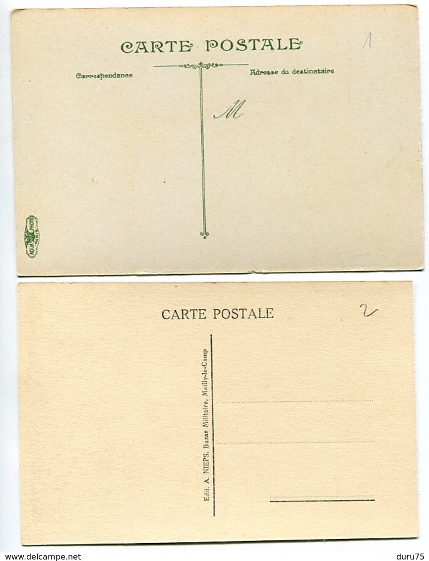 LOT 2 CPA CAVALERIE * Dragons La Visite Du Vétérinaire * En Manoeuvre (sépia) Très Bon état - Régiments