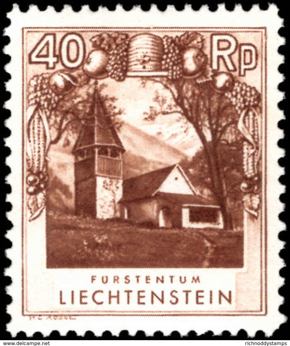 Liechtenstein 1930 40r Perf 11&#189;v10&#189; Unmounted Mint. - Unused Stamps