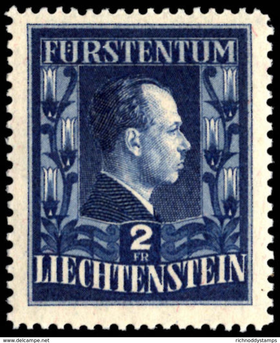 Liechtenstein 1951-52 2f Francis Joseph Perf 12&#189; Lightly Mounted Mint. - Unused Stamps