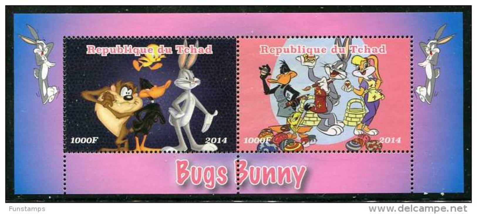 DISNEY,MOVIE,BUGS BUNNY On STAMPS SHEET,MNH,Mint,#BA322 - Disney