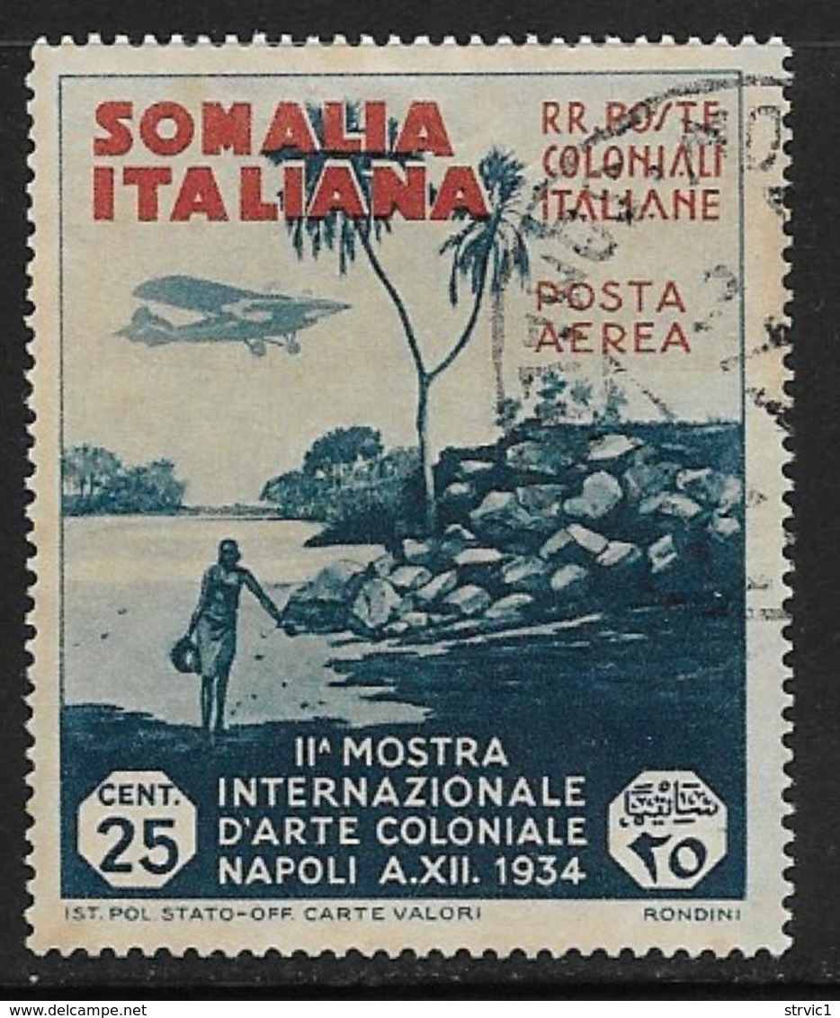 Somalia Scott # C1 Used View Of Coast, 1934, CV$21.00 - Somalia