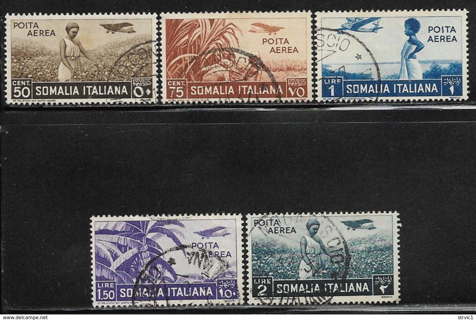 Somalia Scott # C8,10-13 Used Various Designs, 1936 - Somalia