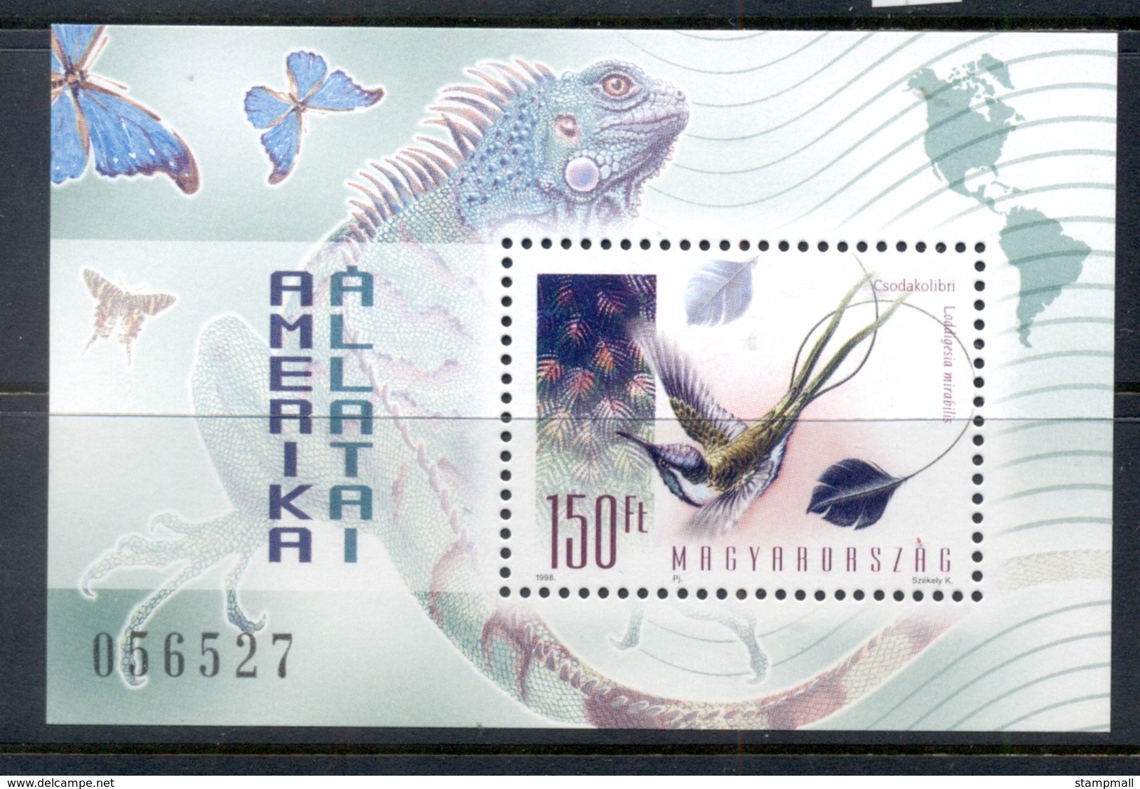 Hunagry 1998 Animals Of The Americas, Bird MS MUH - Unused Stamps