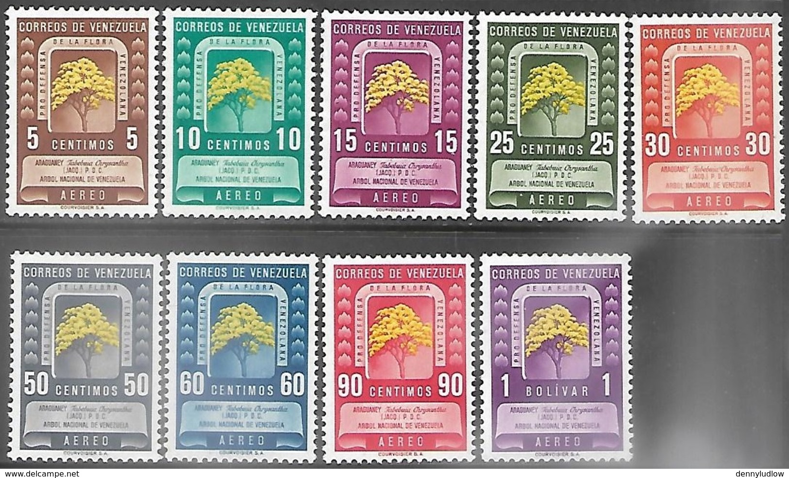 Venezuela   1950   Sc#C293-301   Airmails Set   MNH  2016 Scott Value $160  Trees - Venezuela