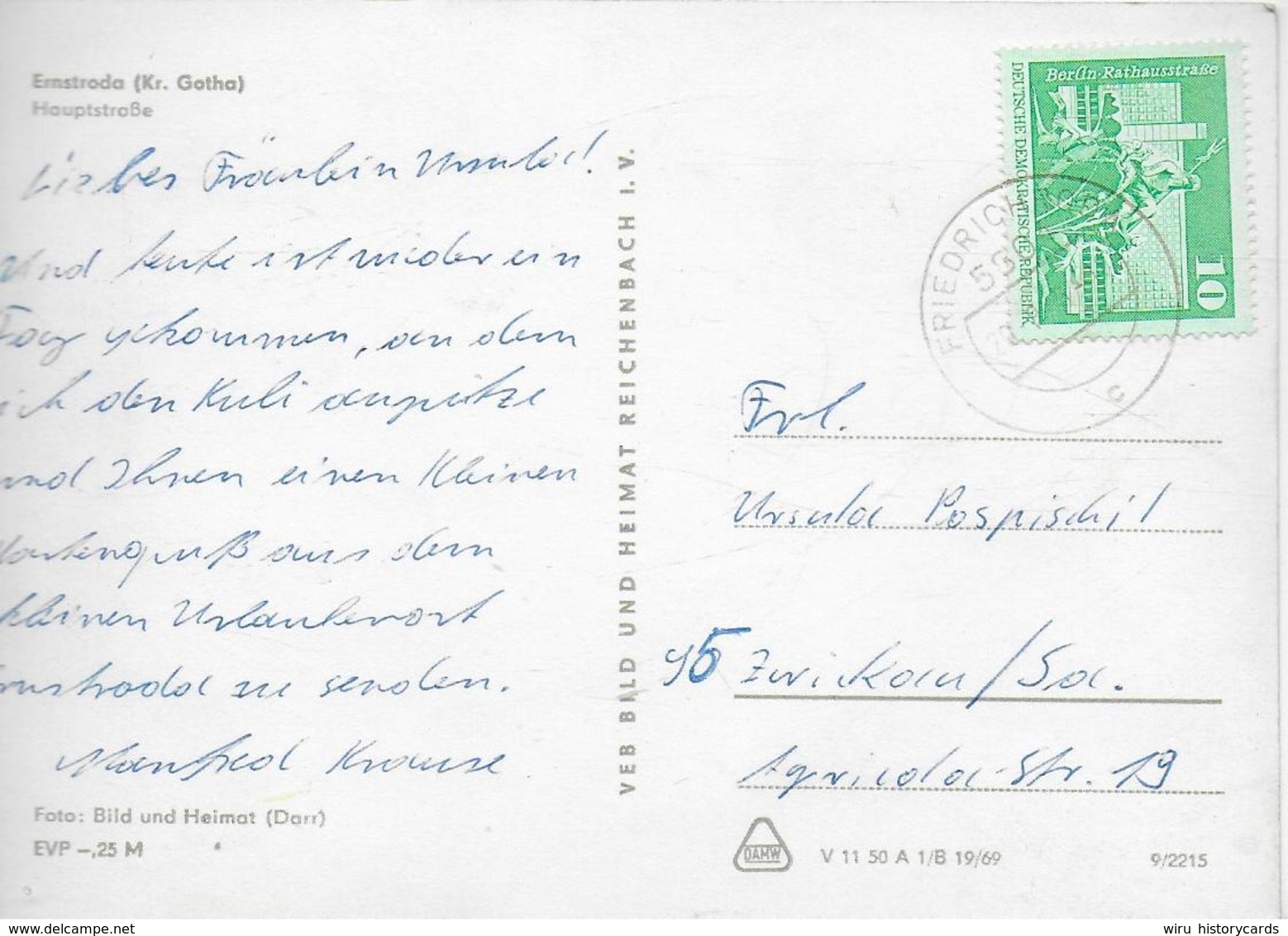 AK 0166  Ernstroda ( Kr. Gotha ) - Hauptsgtrasse / Ostalgie , DDR Um  1969 - Gotha