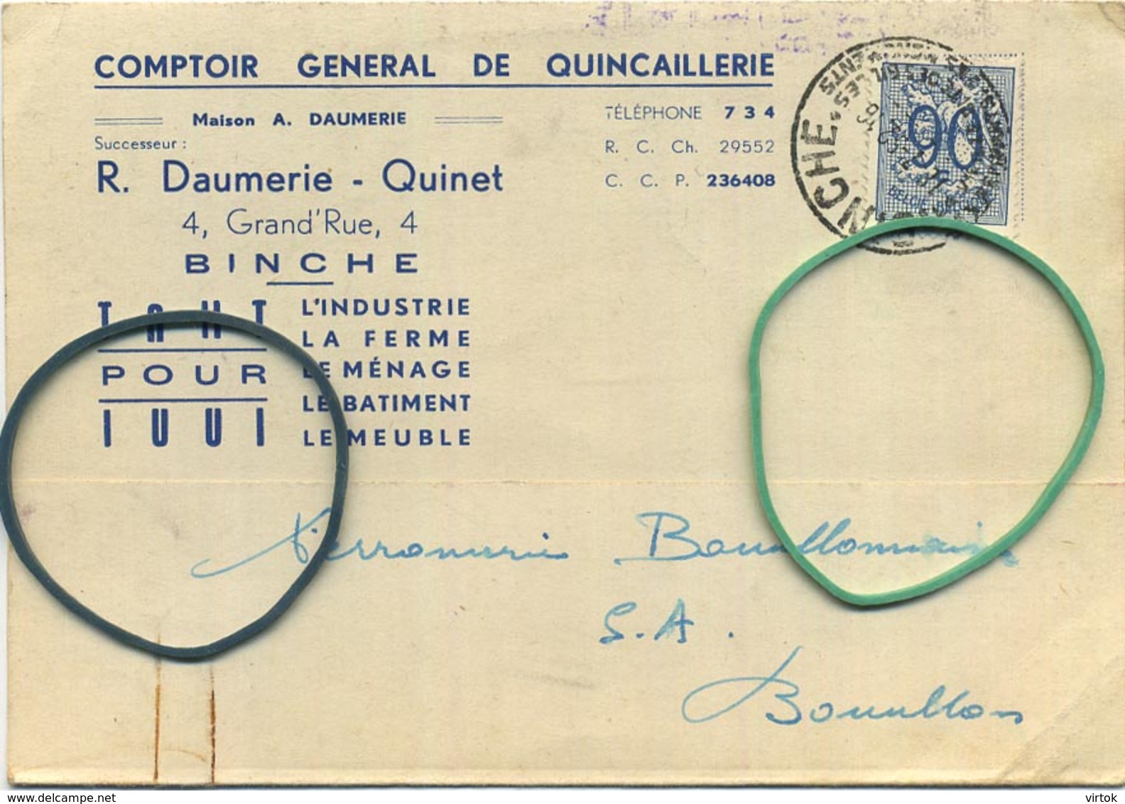 Binche :  R. Daumerie - Quinet   (  Zie Scans ) - Binche