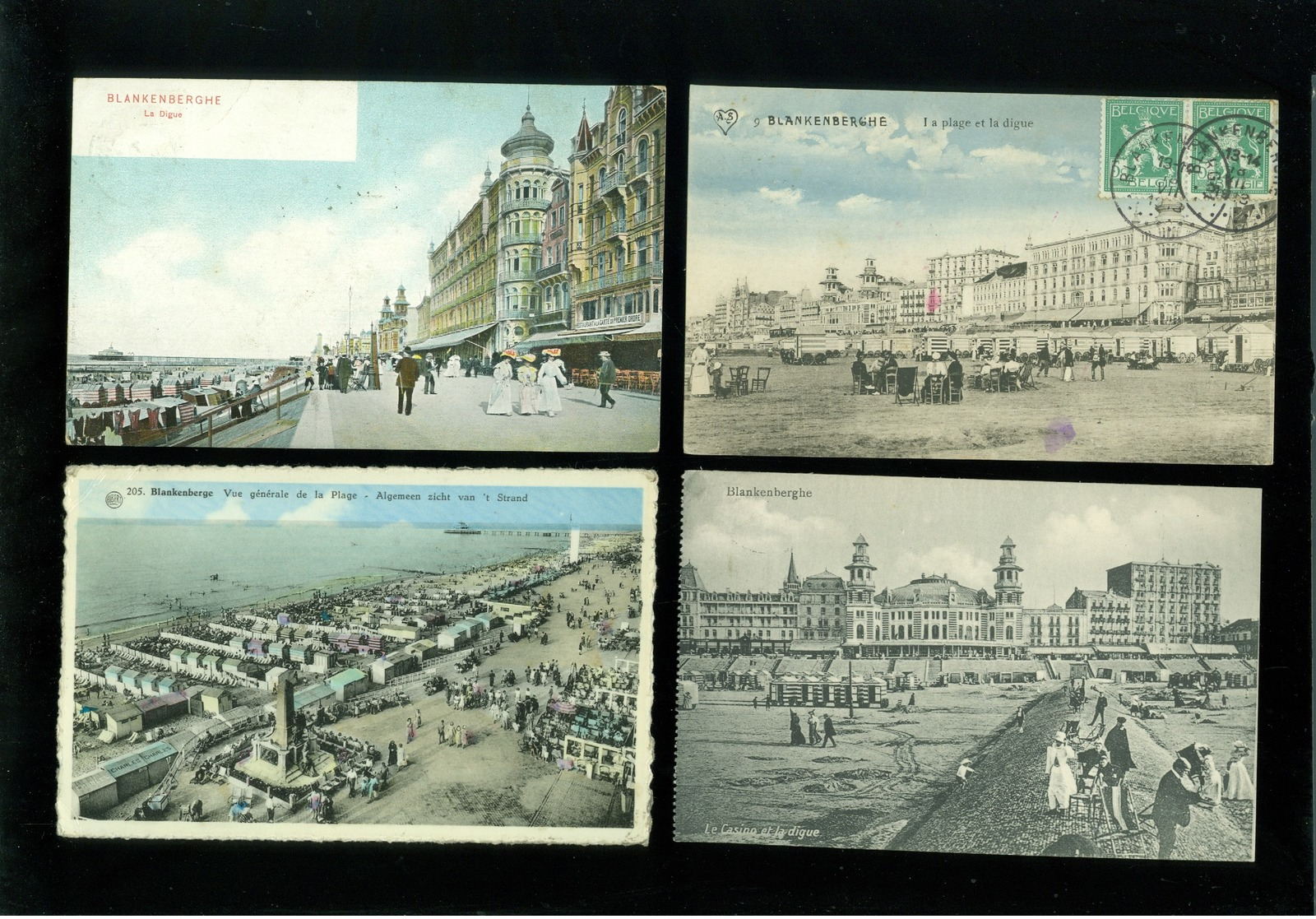 Beau lot de 60 cartes postales de Belgique  la côte  Blankenberge     Mooi lot van 60 postkaarten van België - 60 scans