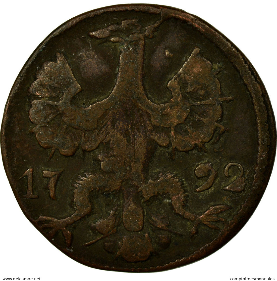 Monnaie, Etats Allemands, AACHEN, 12 Heller, 1792, TB, Cuivre, KM:51 - Kleine Munten & Andere Onderverdelingen