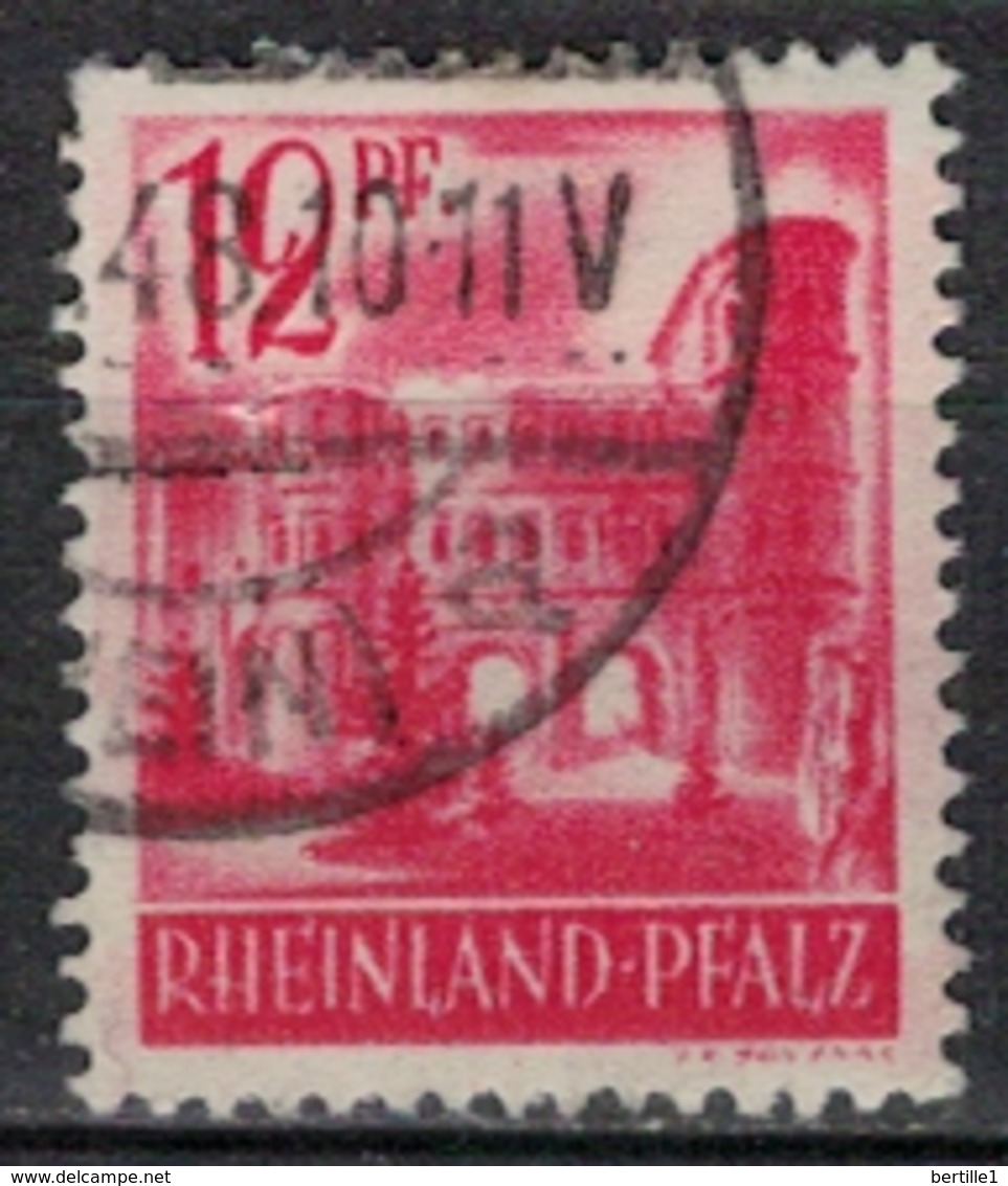 ALLEMAGNE RHENANIE          N°  YVERT    19   OBLITERE       ( O   2/53 ) - Rhénanie-Palatinat