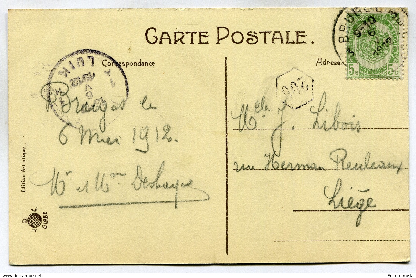 CPA - Carte Postale - Belgique - Bruges - Chapelle Du Saint Sang - 1912 (M7423) - Brugge