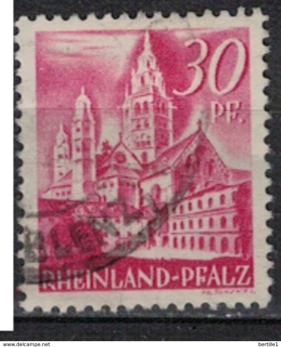 ALLEMAGNE RHENANIE          N°  YVERT    22   OBLITERE       ( O   2/54 ) - Rhénanie-Palatinat