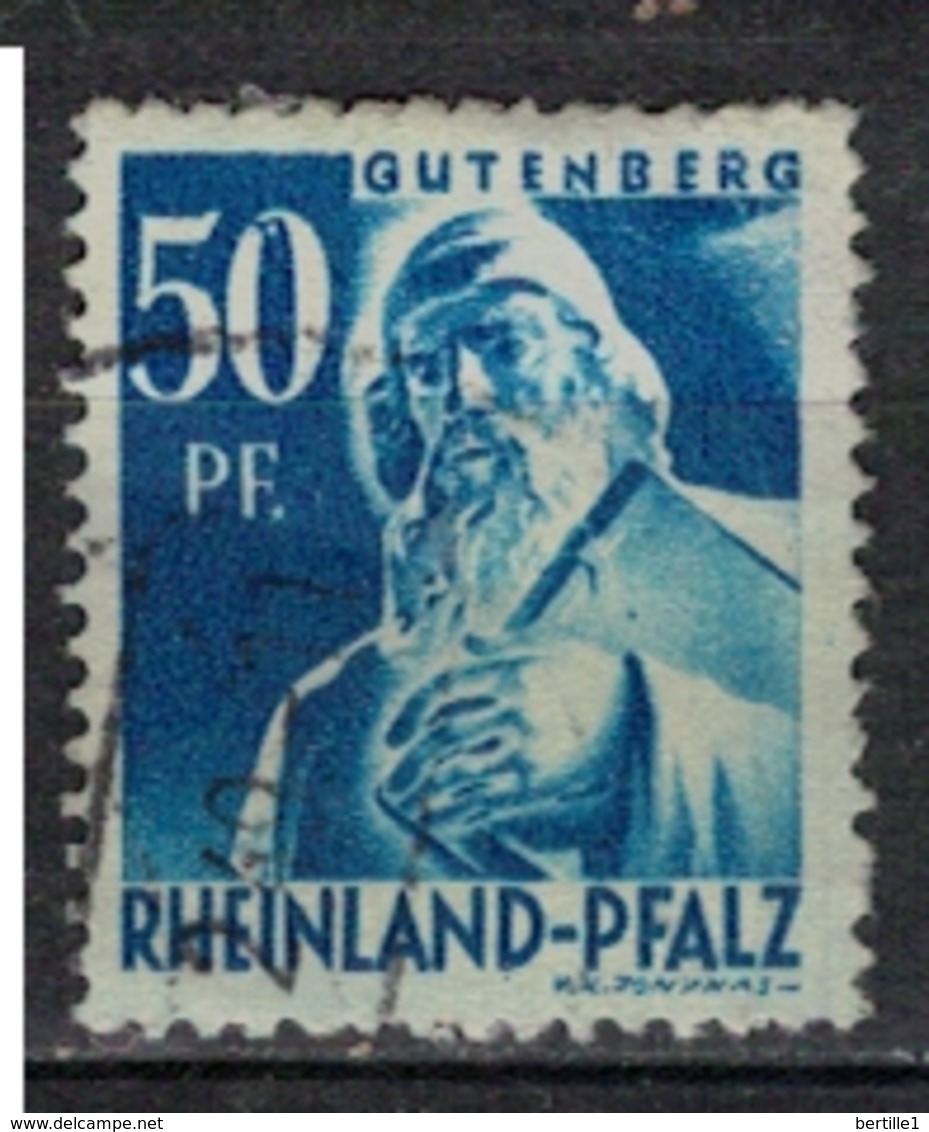 ALLEMAGNE RHENANIE          N°  YVERT    23   OBLITERE       ( O   2/54 ) - Rhénanie-Palatinat