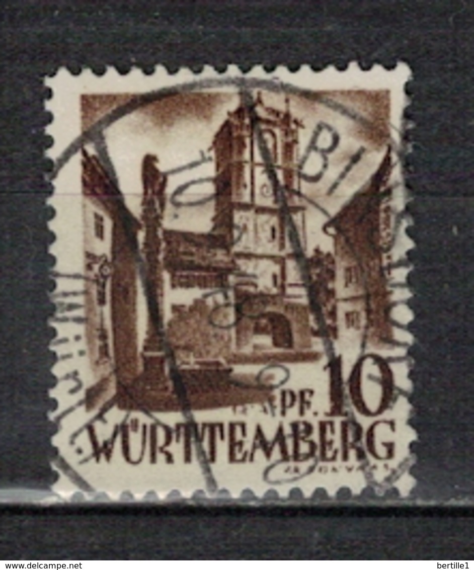 ALLEMAGNE WURTEMBERG          N°  YVERT    16  OBLITERE       ( O   2/54 ) - Wurtemberg