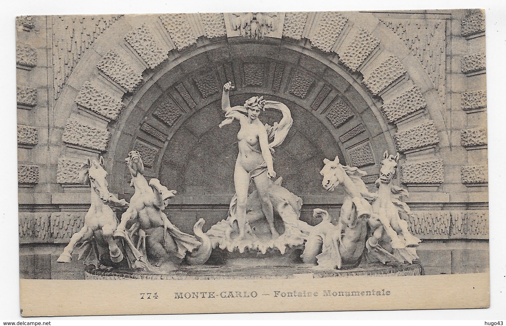 MONTE CARLO - N° 774 - FONTAINE MONUMENTALE - CPA NON VOYAGEE - Monte-Carlo