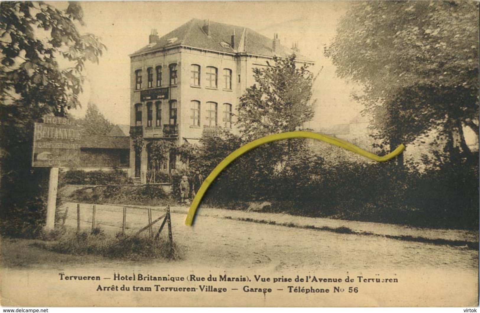 Tervueren - Tervuren :  Hotel Britannique  (  Arret Du TRAM )   Regarder Reclame Verso  (  2  Scans ) - Tervuren