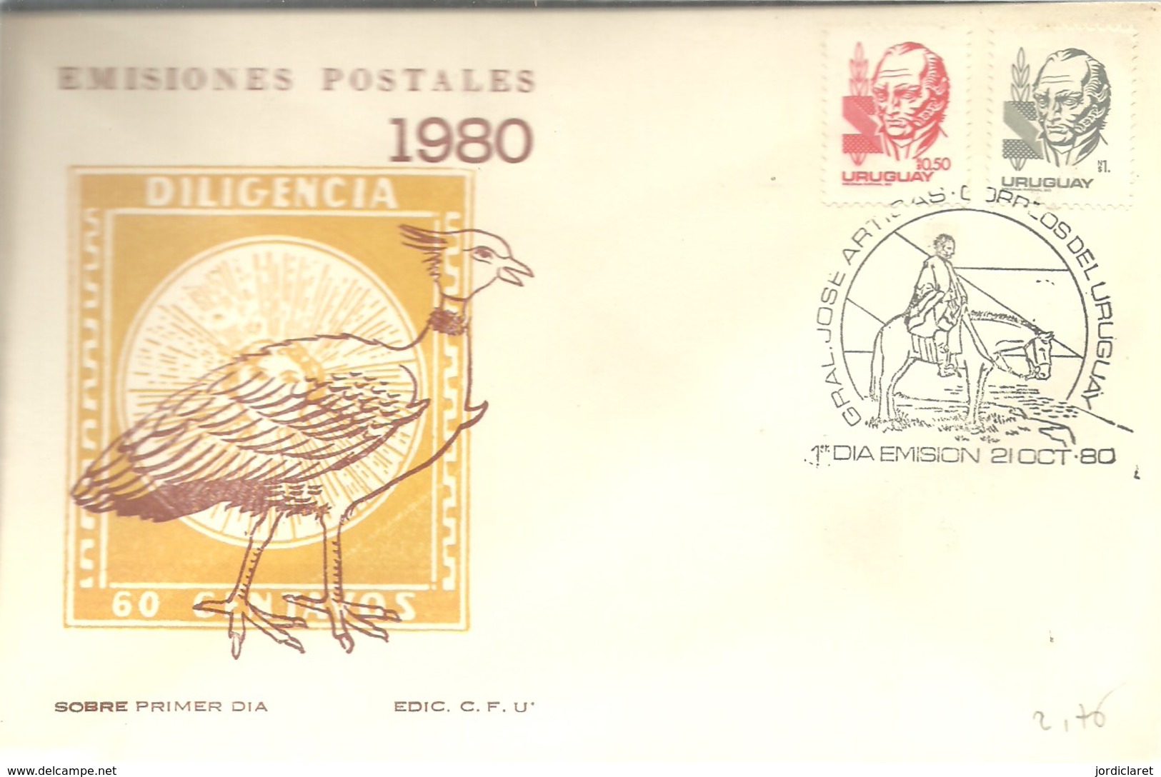 FDC 1980 - Uruguay