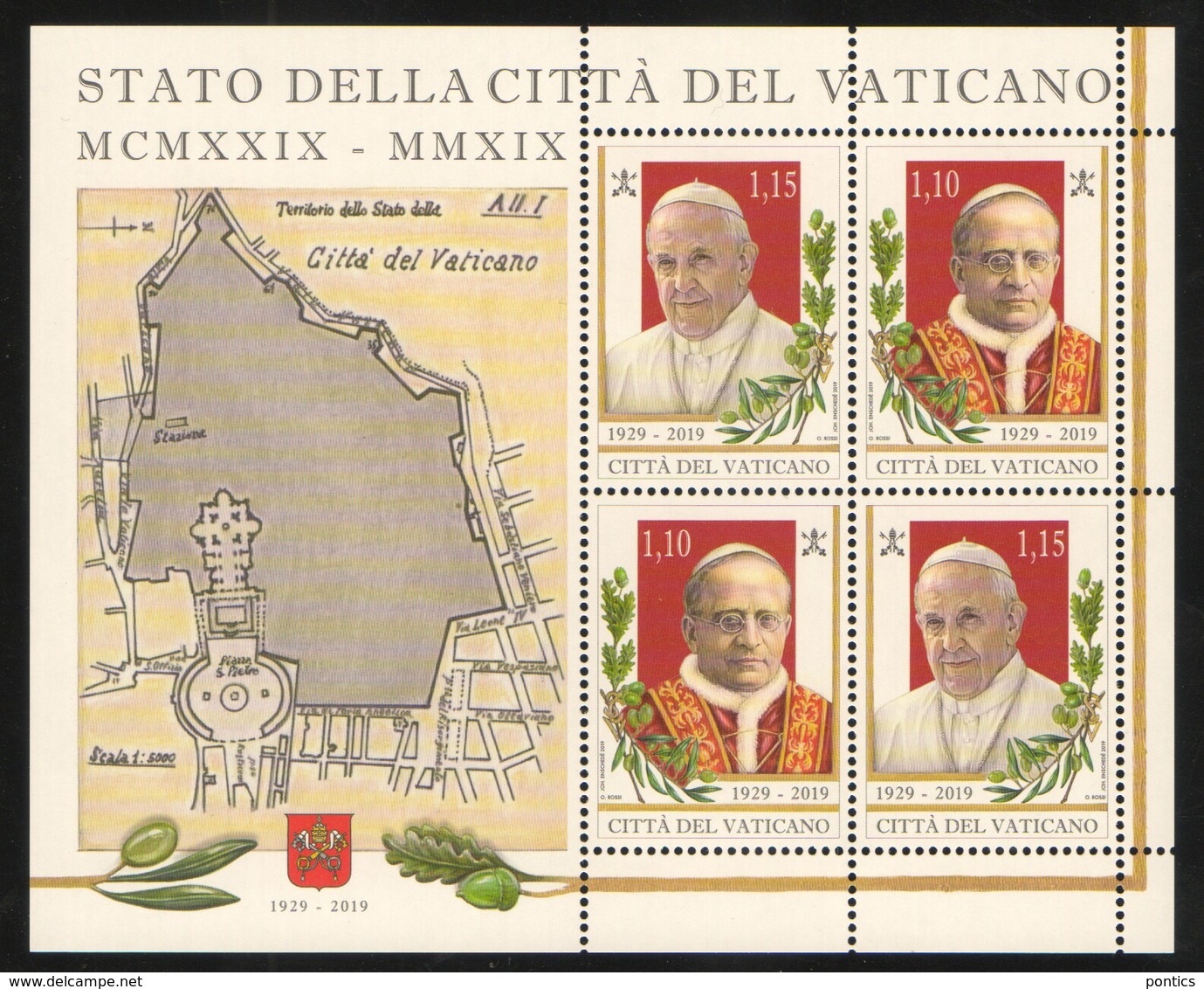 2019 - VATICAN - VATICANO - VATIKAN - S11L - MNH - SET OF 4  STAMPS ** - Ungebraucht