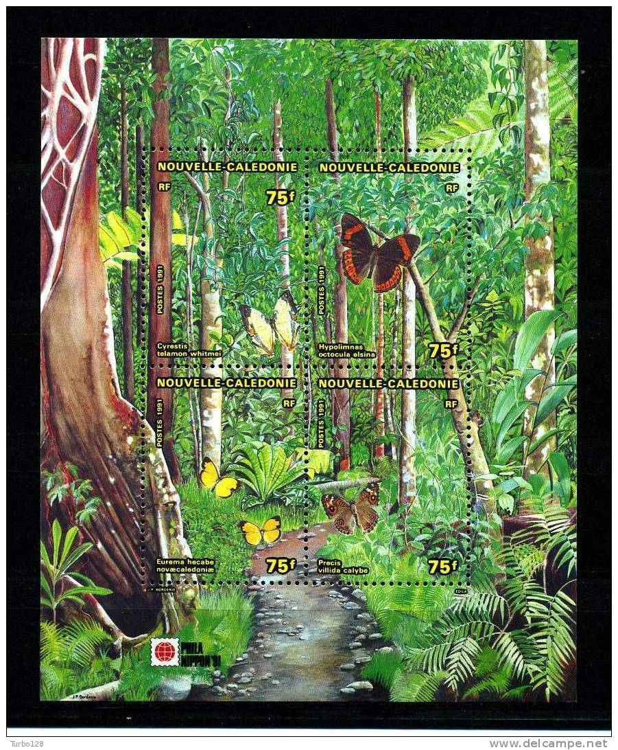 Nlle Calédonie 1991 Bloc N° 11** Neuf MNH Superbe C 11,50 € Philanippon 91 Faune Papillons Arbres Butterflies Animaux - Hojas Y Bloques