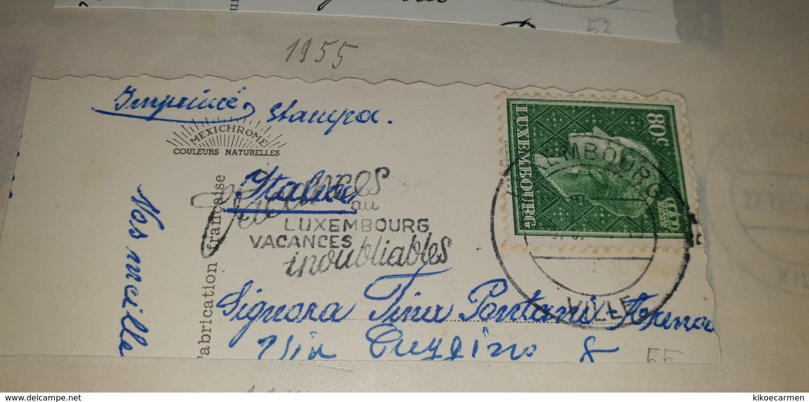 VACANCES Travel In Luxemburg Luxembourg 1955 Cancel Cancellation - Altri & Non Classificati