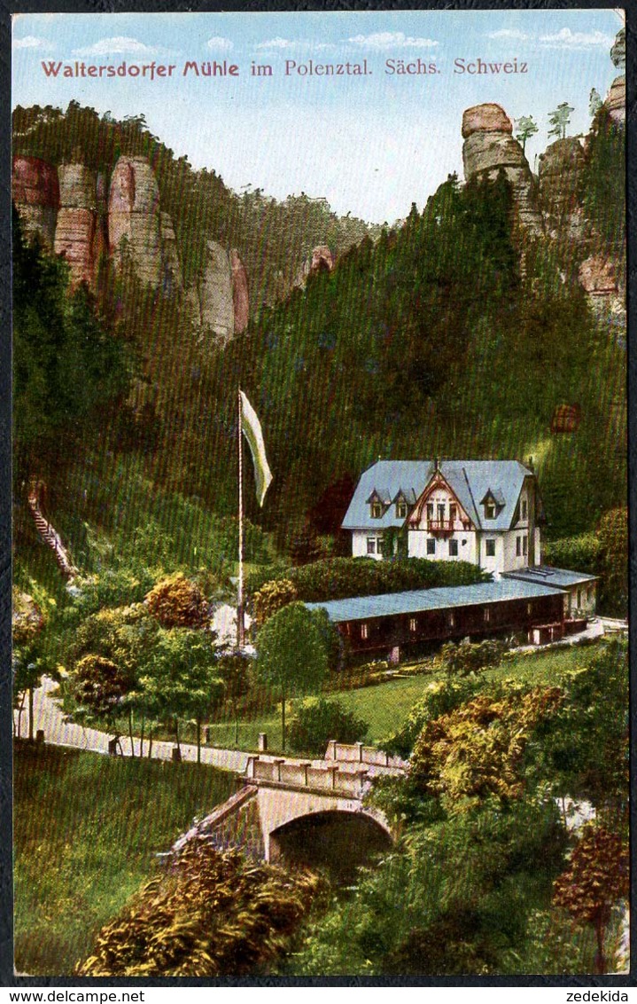 7312 - Waltersdorfer Mühle Im Polenztal - Sächsische Schweiz - Alwin Keil Dresden - Wassermühlen